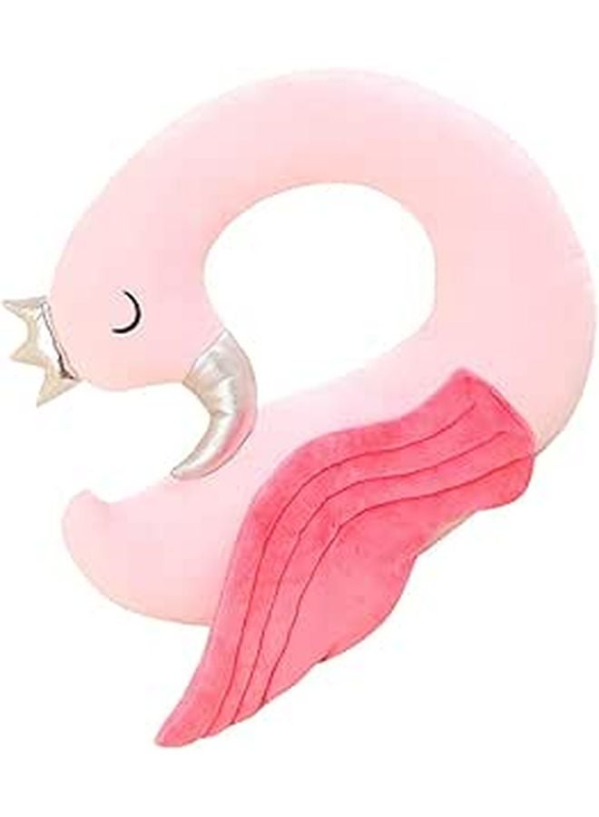 Flamingo Cartoon U Shaped Travel Neck Pillow Lightweight Comfortable for Office Car Sleep - Image 1