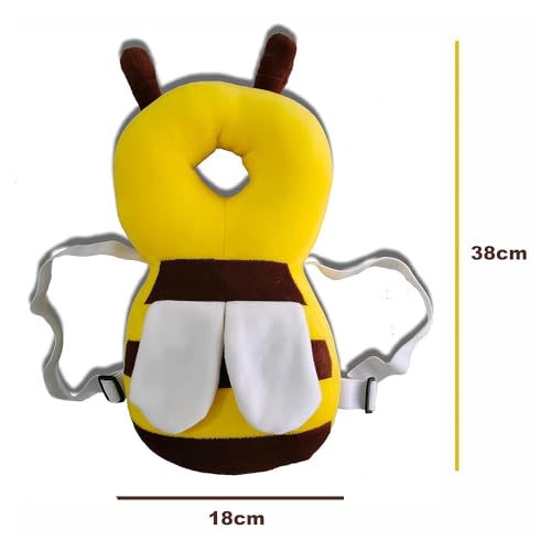 Kausbabi Baby Head Protector Cushion Plush Soft Multicolor Toy Early Learning Toy Fall Protection Helmet Baby Head Protector Child Adjustable Shoulder Strap for Baby - Image 4