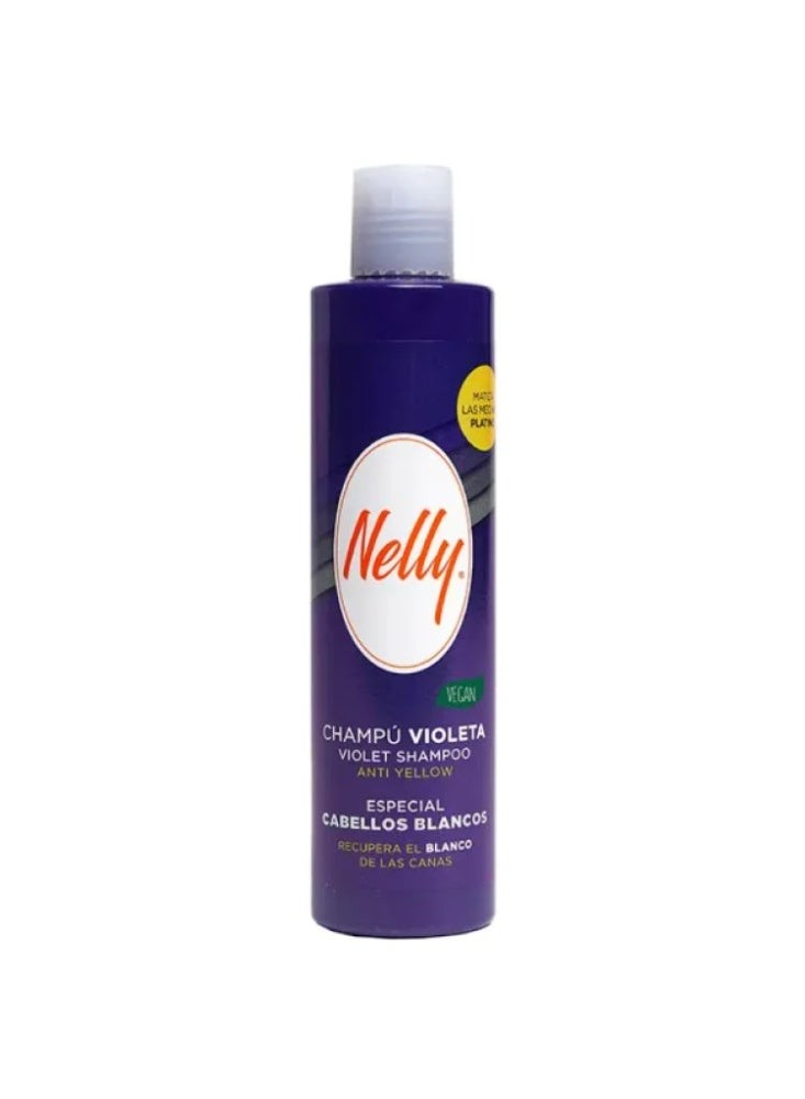 nelly Purple Shampoo For Eliminating Yellowing for Blonde and Gray Hair 250Ml