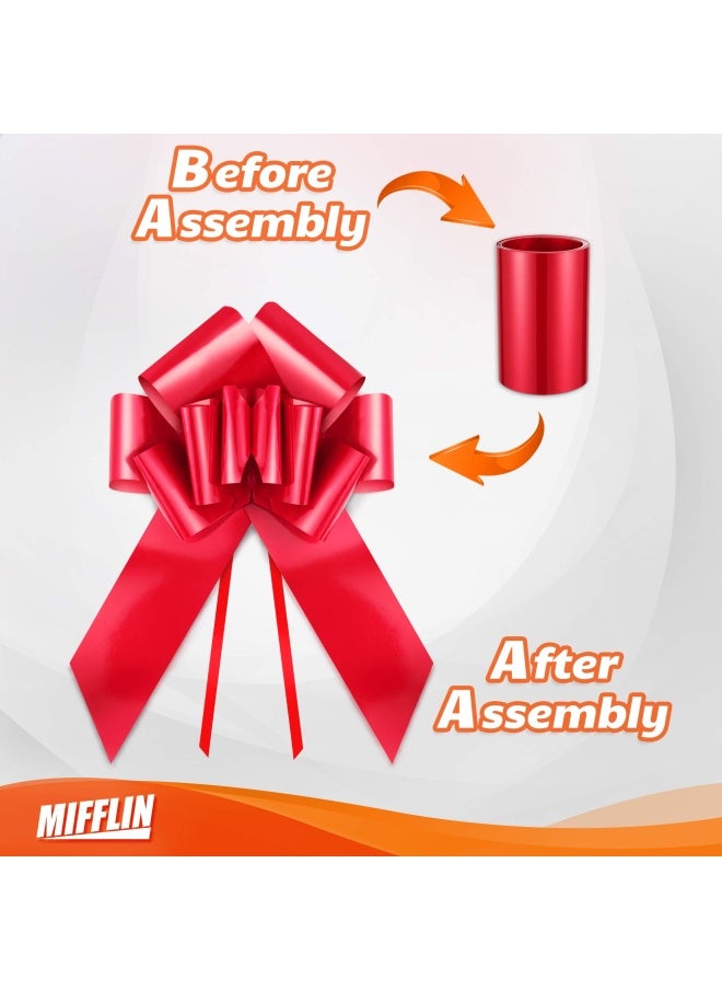 MIFFLIN - USA Big Car Bow Red 23 inch Gift Bow Giant Bow for Car Birthday Bow Huge Car Bow Car Bows Big Red Bow Bow for Gifts Bow for Cars Gift Wrapping Big Gift Bow - Image 1