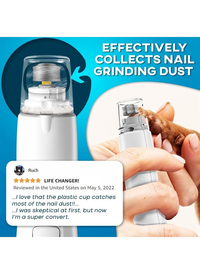 Primens - Dog Nail Grinder with LED Light, Rechargeable Dog Nail Grinder for Large Dogs, Medium & Small Dogs, Professional Pet Nail Grinder for Dogs Quiet Soft Puppy Grooming, Cat Nail Grinder, Dog Nail Trimmer - Image 1