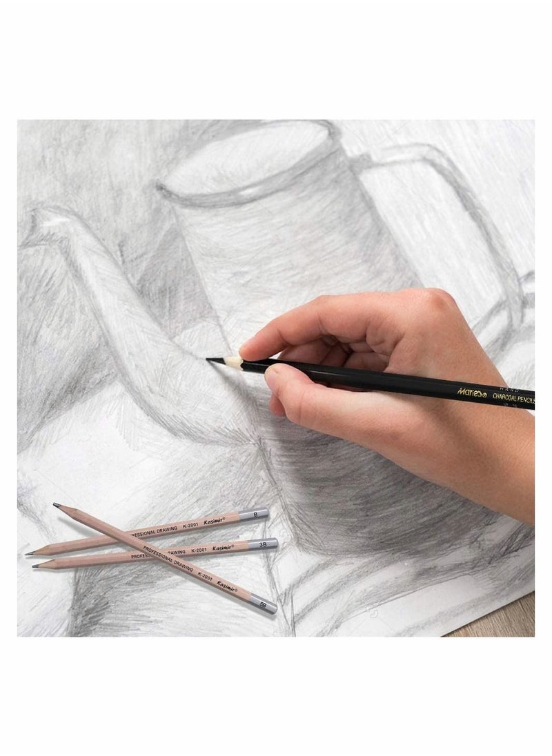 Y&D - Sketching Pencil Set, Drawing Pencils and Sketch Kit, 30-Piece Complete Artist Kit Includes Graphite Pencils, Charcoal Paper Erasable Pen, Set for - Image 1