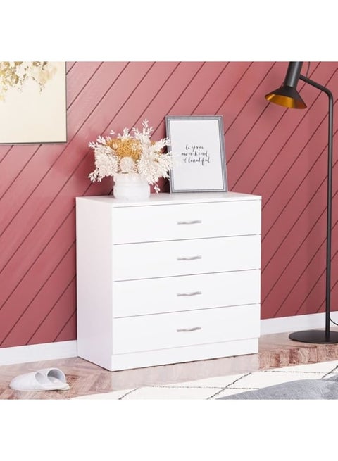 A chest of drawers suitable for a bedroom