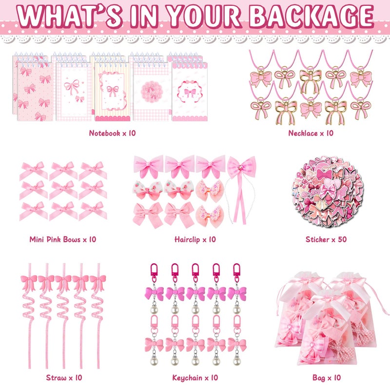 DMIGHT Pink Bow Party Favors, Pink Coquette Bow Gift Bags for Bow Coquette Party Decorations Supplies - Image 2