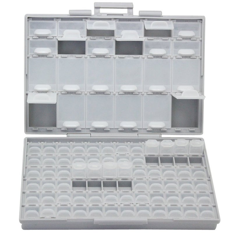 AideTek AideTek BOXALL96 96 Lids Enclosure SMD SMT Parts Organizer Surface Mount Box Labels  - Image 1
