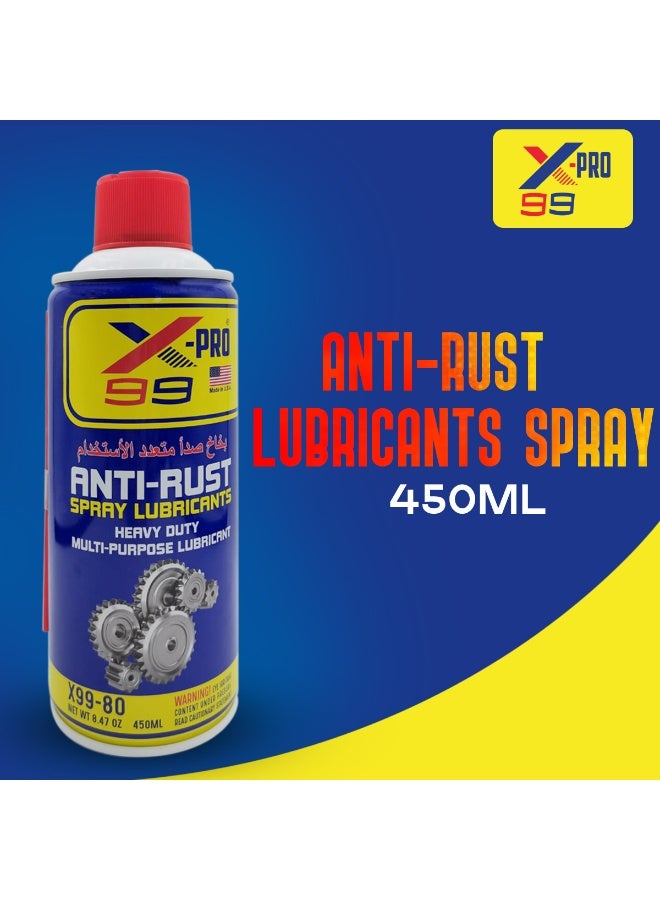 X-PRO 99 Anti-Rust Spray Lubricant 450ml Heavy Duty Multi-Purpose Lubricating Oil, Rust Remover, Corrosion Protection Spray, Penetrating Oil for Automotive, Industrial, Home, Garage, Hinges, Locks, Tools and Metal Parts - Image 5
