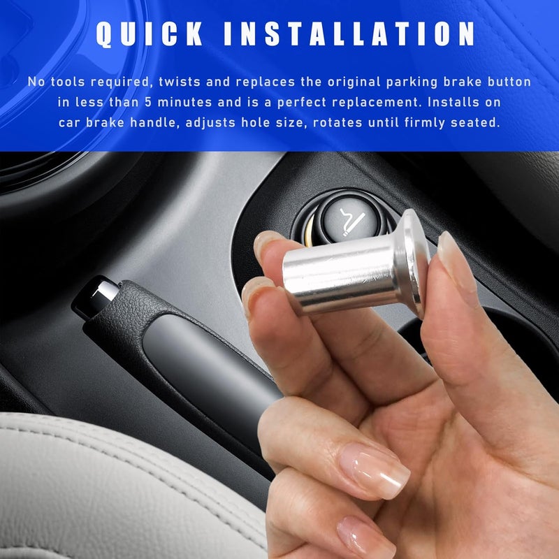 Dickno Aluminum Car E-Brake Handle Cover - 2 PCS - Image 3