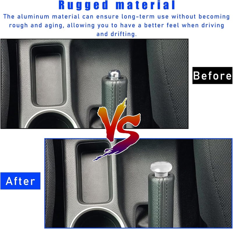 Dickno Aluminum Car E-Brake Handle Cover - 2 PCS - Image 5