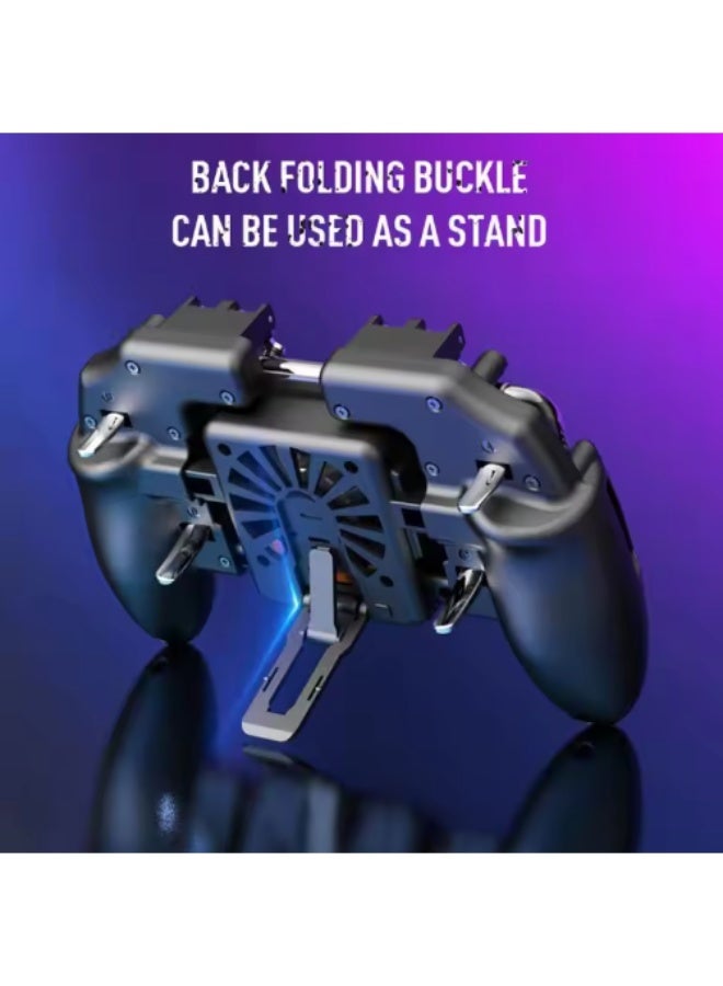 Sisily Six Finger For PUBG mobile Phone Game Controller Gamepad Trigger Shooting Gaming Button Cooling Fan Joystick For IOS/Android, PC  - Image 3