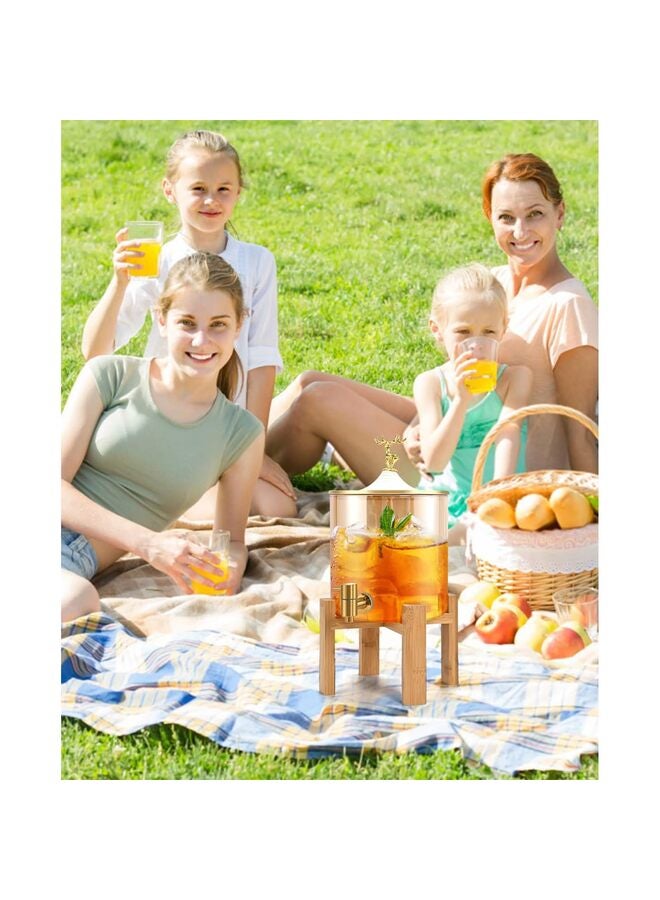 موزع مشروبات، موزع مشروبات زجاجي سعة 3 لتر مع حامل، موزع مشروبات للحفلات، موزع مشروبات مع حامل، موزع مشروبات ساخنة من الفولاذ المقاوم للصدأ 304 - Image 5