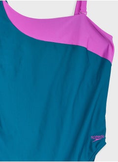 speedo Solid Asymmetric Swimsuit  - Image 3