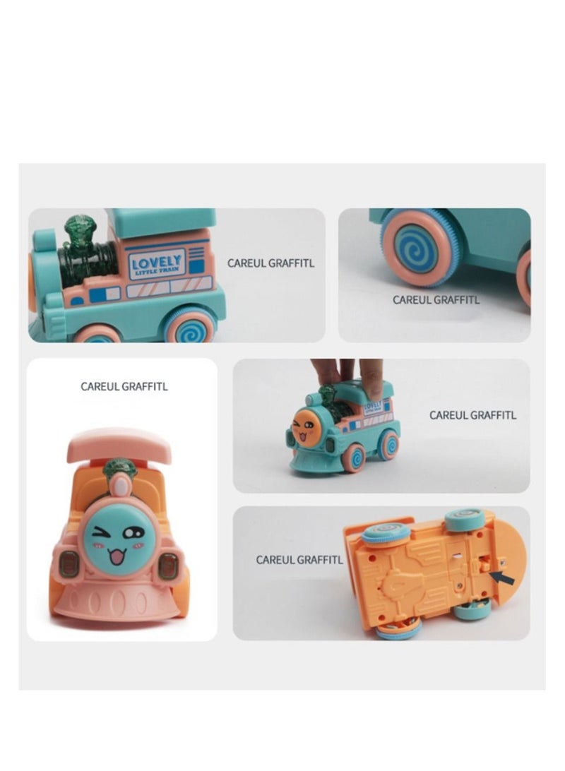 NIBEMINENT Pressure-sliding Children's Toy Back Inertia Small Train  - Image 2