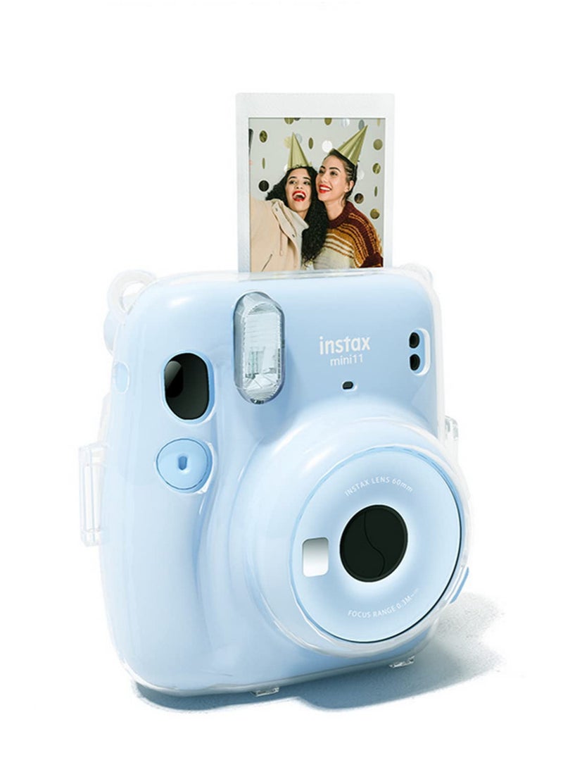 Generic For Polaroid Instax Mini 11 Crystal Clear Protective Case Photo Storage Bag Shell Transparent Cover with Adjustable Strap and Built-in Film Pocket Waterproof Dustproof Shockproof Design  - Image 5