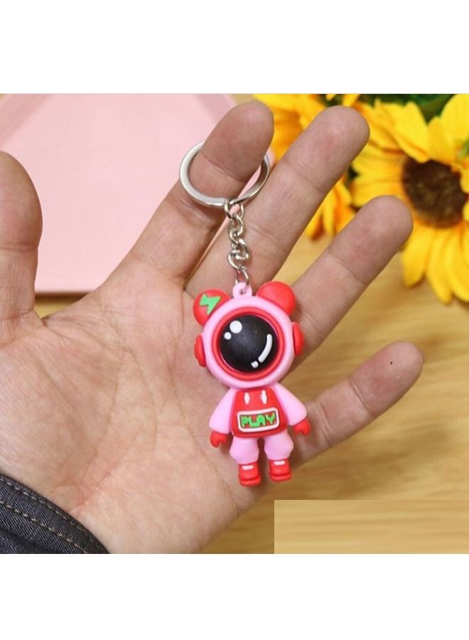 ميدالية مفاتيح كرتونية مميزة اكسسوار لطيف سلسلة مفاتيح بشخصية رجل فضاء يتناسب مع السيارة والمحفظة والحقيبة هدية ابداعية لطيفة