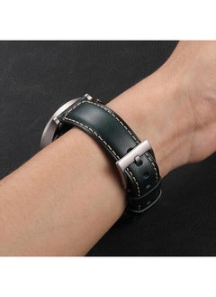 O Ozone Leather Strap for Samsung Galaxy Watch 3 45mm/Galaxy Watch 46mm/Gear S3 Frontier/Classic, 22mm Genuine Leather Replacement Wristband - Black  - Image 4