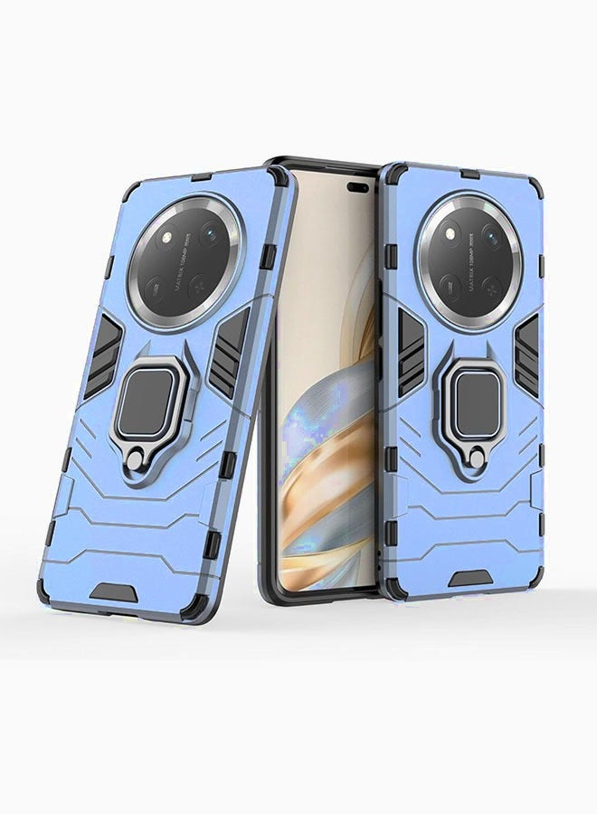 غطاء حماية لهاتف Honor X9c 5G مع حماية عدسة الكاميرا وغطاء خلفي مضاد للخدش ومضاد للصدمات وبصمات الأصابع مع حامل حلقي مغناطيسي للسيارة 360 درجة - Image 2