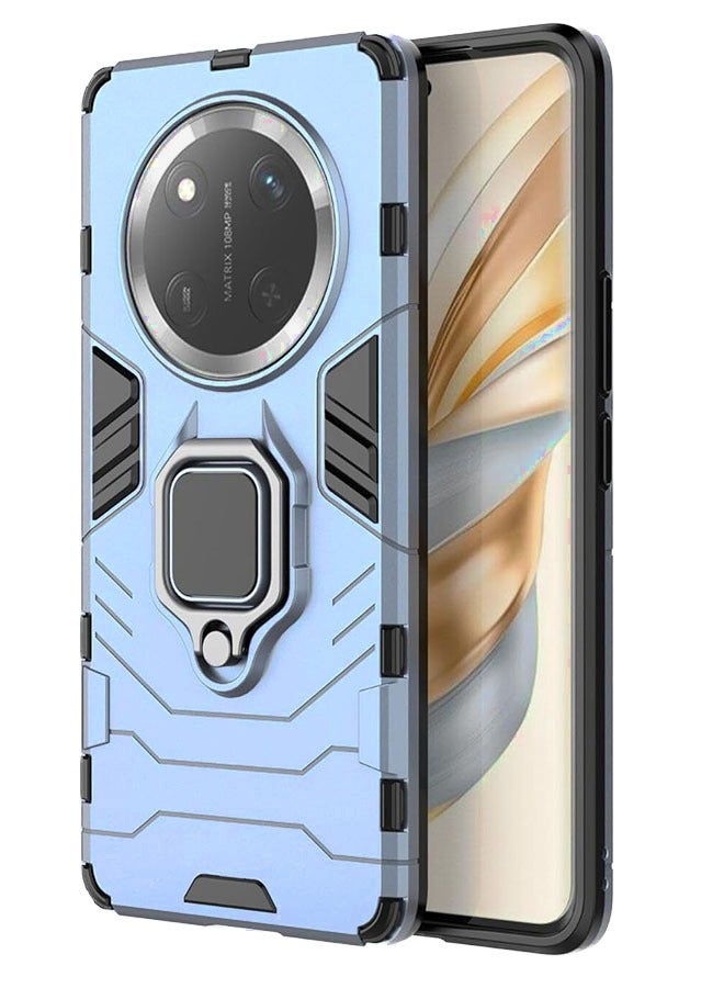 غطاء حماية لهاتف Honor X9c 5G مع حماية عدسة الكاميرا وغطاء خلفي مضاد للخدش ومضاد للصدمات وبصمات الأصابع مع حامل حلقي مغناطيسي للسيارة 360 درجة - Image 1