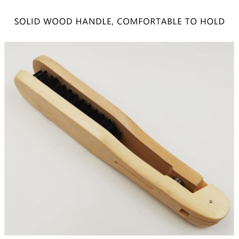 klarako Straightening Comb Double Brush, Heat Resistant Antistatic Wood Handle Gripper Hair Comb Double Sided Brush Comb Clamp Styling Tool For Straight Curly Hair - Image 5