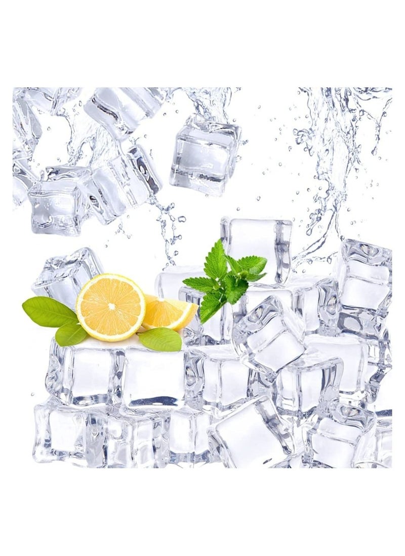 SYOSI - Clear Acrylic Ice Cubes Fake Artificial Ice Chunk for Photography Display Decorative 3 cm Ice Rock Cubes for Vase Fillers and Table Decorating - Image 1