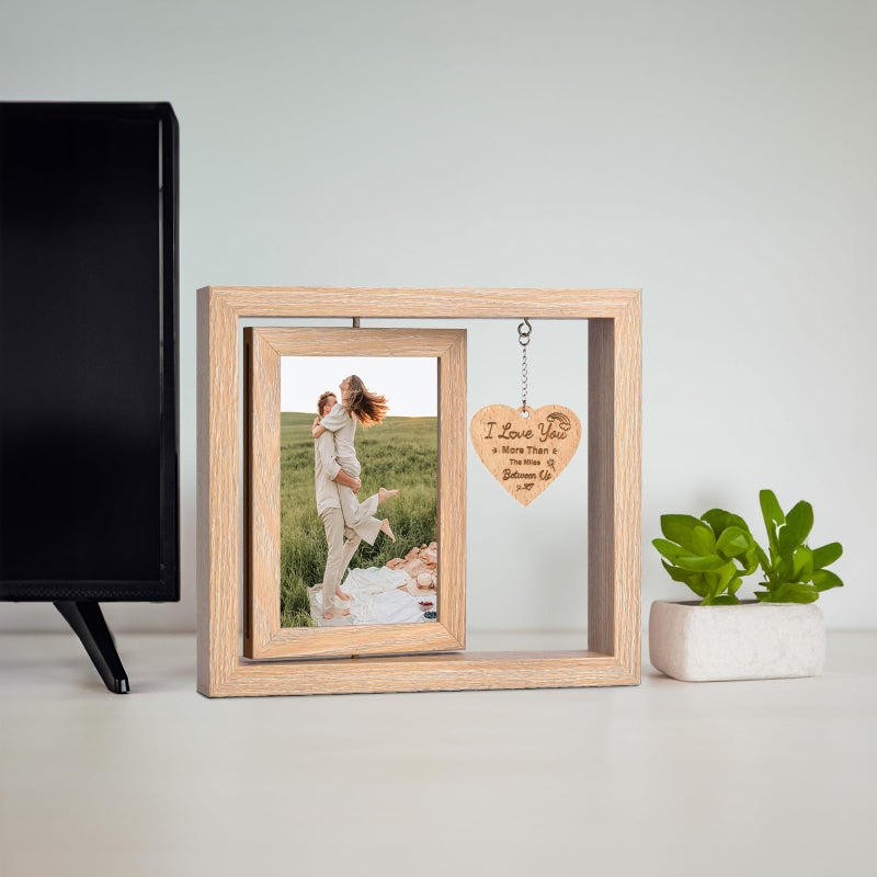 ishine Romantic Couples Picture Frames Anniversary Birthday Gifts for Her Girlfriend Graduation Gifts for Him Boyfriend  Wedding Gifts for Couples Wife Husband  I Love You to The Moon & Back (Couples Photo - Image 2