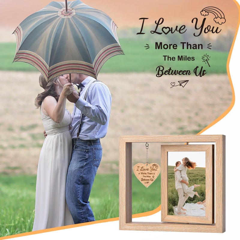 ishine Romantic Couples Picture Frames Anniversary Birthday Gifts for Her Girlfriend Graduation Gifts for Him Boyfriend  Wedding Gifts for Couples Wife Husband  I Love You to The Moon & Back (Couples Photo - Image 5