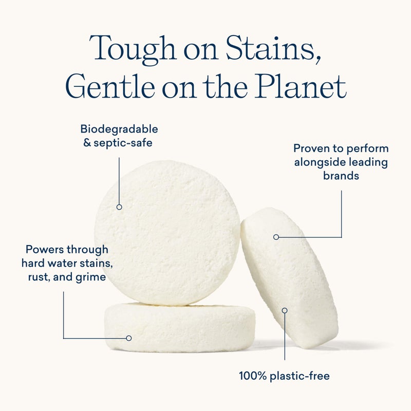 BLUELAND Toilet Bowl Cleaner Tablets, Starter Set, 14 Count with Tin, Lemon Cedar, Plastic-Free, No Harsh Chemicals, Plant-Based - Image 3