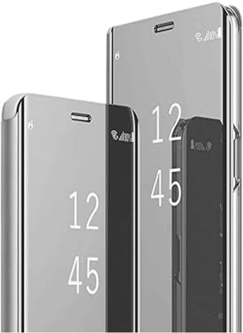 جراب محفظة لهاتف Galaxy A52/A52s لهاتف Samsung Galaxy A52/A52s (الإصدار الأمريكي) جراب قابل للطي بمرآة شفافة غطاء هاتف فائق النحافة لهاتف Samsung Galaxy A52/A52s مع حامل قوي مقاوم للصدمات