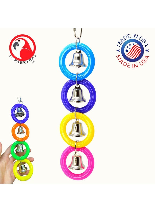 Bonka Bird Toys Bonka Bird Toys 945 4 Ring A Ding Bird Toy African Grey Budgie Parakeet Cockatiel Lovebird Cage Parrot Toys - Image 2