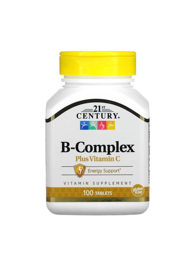 B-Complex Plus Vitamin C, 100 Tablets