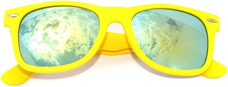 OWL Classic Vintage Sunglasses 80s Style with Clear Lens, Smoke Lens Nerdy Colorful Frames - Image 3
