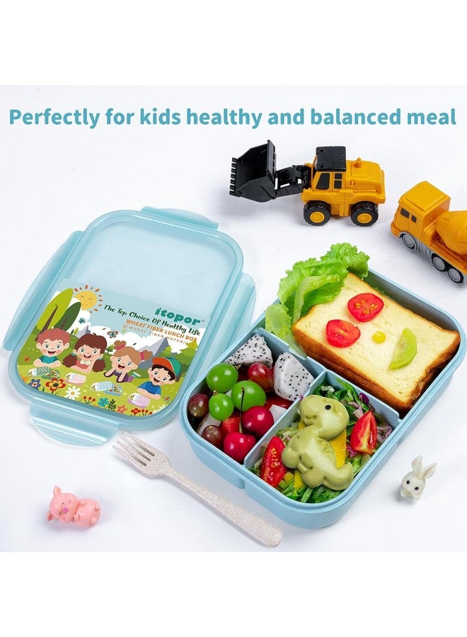 KITMOUS Claiez Tiffin Box Lunch Box for Kids - Lunch Boxes for Office Men Leak Proof 3 Compartment Lunch Box Reusable Freezer Safe Food Containers with Spoon for Adults and Kids - Image 2