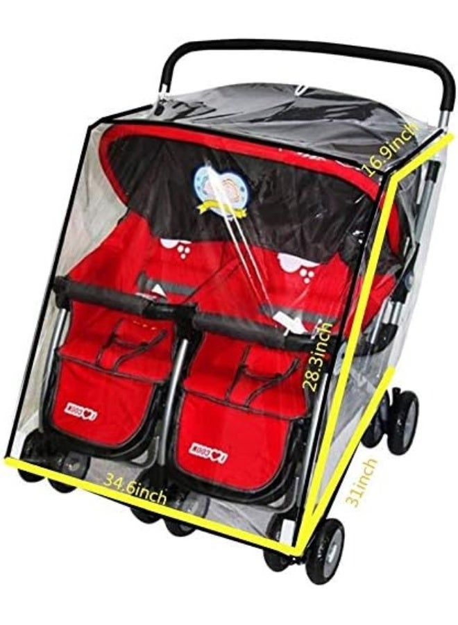 ايبيني Universal Stroller Raincover for Twins Strollers - Image 5