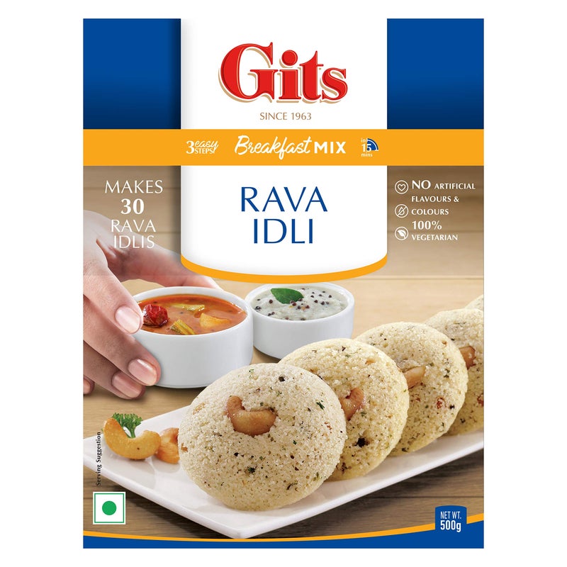 Gits Rava Idli Mix, 1500g (Pack of 3 X 500g Each) - Image 3
