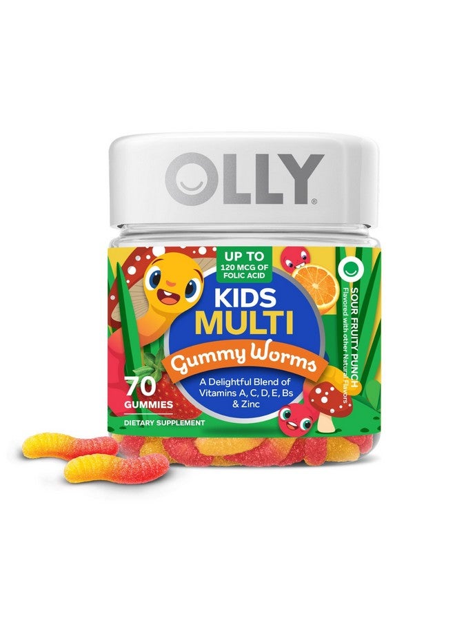 حلوى جيلاتينية متعددة الفيتامينات للأطفال من أولي، لدعم الصحة العامة والمناعة، فيتامينات ومعادن أ، ج، د، هـ، ب، والزنك، مكمل غذائي قابل للمضغ، بنكهة الفاكهة الحامضة، تكفي لمدة 45 يومًا (70 قطعة) - Image 1