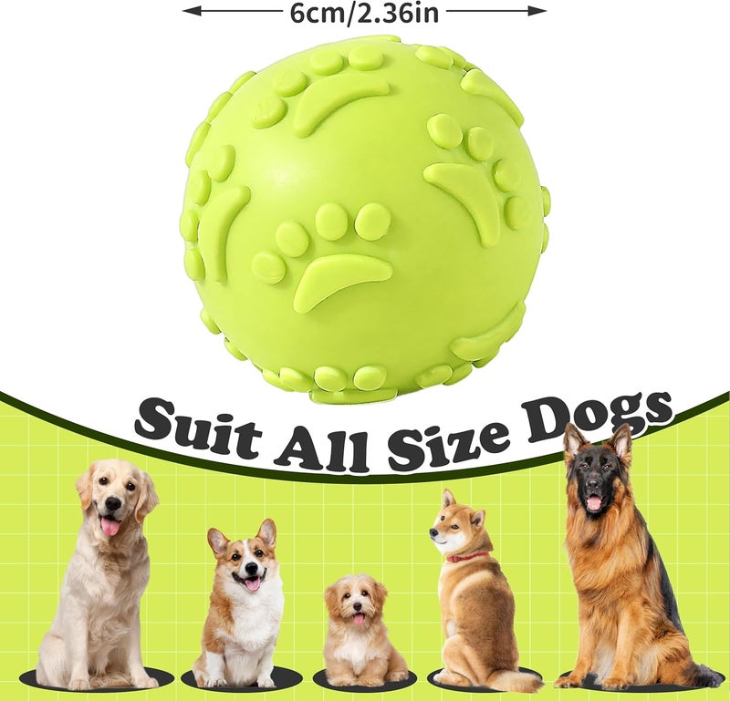 Petcronies Squeaky Dog Toy Ball - Durable Interactive Toy for Aggressive Chewers (Green) - Image 2