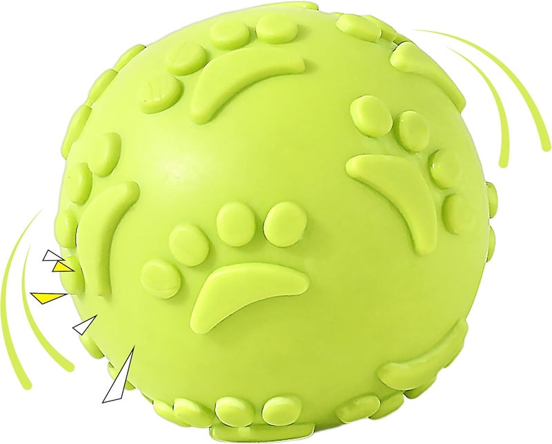 Petcronies Squeaky Dog Toy Ball - Durable Interactive Toy for Aggressive Chewers (Green) - Image 1
