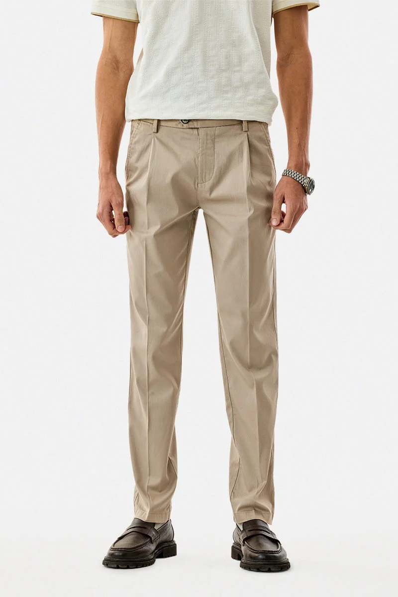 SNITCH بنطلون بقصة ضيقة مطوي بخصر مطاطي