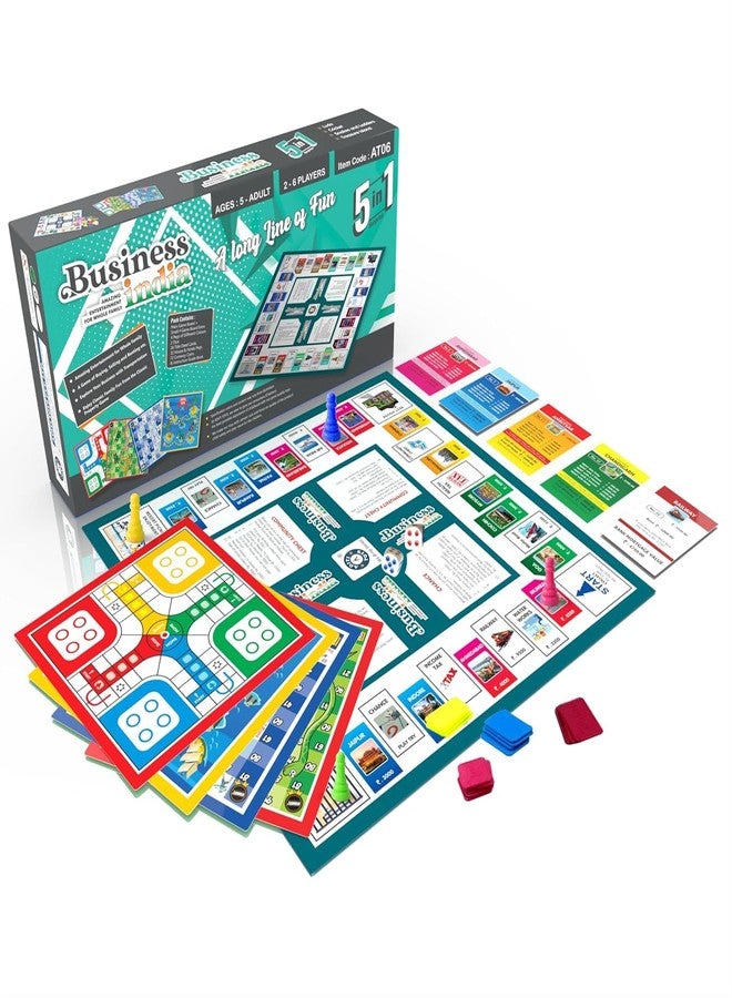 FRATELLI Fun Filled Business 5 in 1 Kids Deluxe Game with Plastic Money Coins for Young Businessmen to Learn Trading and Other Systems of Buying and Selling - Image 1