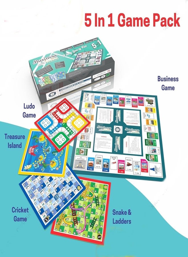 FRATELLI Fun Filled Business 5 in 1 Kids Deluxe Game with Plastic Money Coins for Young Businessmen to Learn Trading and Other Systems of Buying and Selling - Image 3