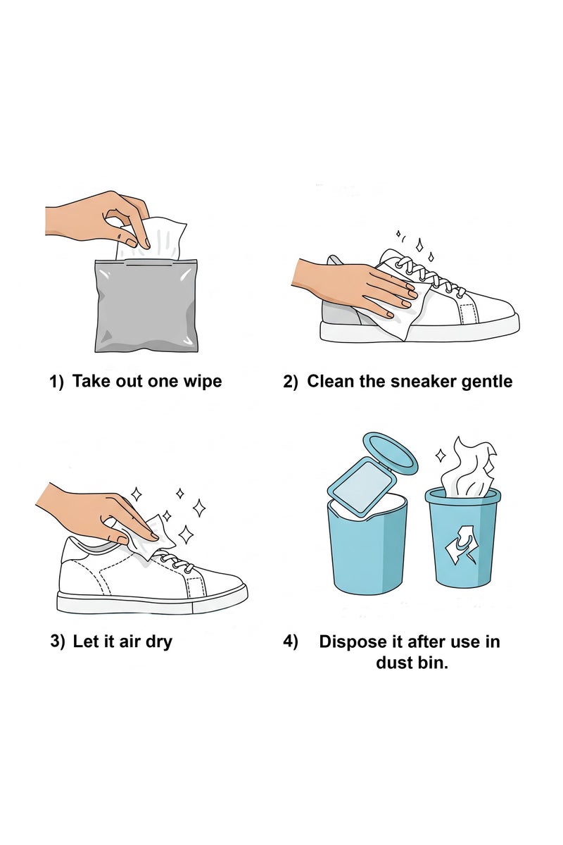 All day wipes All Day Sneaker Wet Wipes (Quick & Effective Cleaning)-25 Count Grab/Wipe/Flex : Instantly Removes Dirt, Scuffs, and Stains from all Sneaker Materials. - Image 2