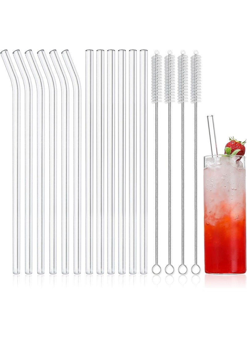 CAZADORA Eco-Friendly Elegance: 12-Pack Durable Reusable Glass Straws – Premium Quality, Stylish and Sustainable Drinking Experience, Virtually Unbreakable, Safe for All Beverages, Easy to Clean, Dishwasher-Safe, Elegant Clear Glass, Perfect for Home, Office, Cafes, Smoothies, Juices, Cocktails, and Everyday Use – Reduce Plastic Waste, Make a Positive Environmental Impact, Enjoy Stylish, Healthy, and Sustainable Sipping Today with Cazadora’s Eco-Friendly Glass Straws Set - Image 1