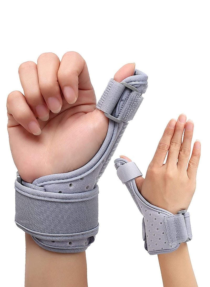 Y&D Reversible Thumb & Wrist Brace for Both Hands, Comfortable Spica Support Splint Sprains, Arthritis, and Tendonitis Lightweight Breathable Unisex Gray 1-pack (Regular) - Image 1