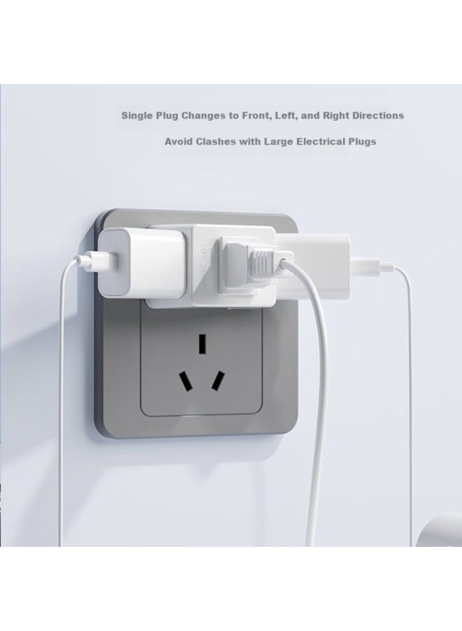 Oaks Aux Socket Converter Dormitory Conversion Plug Extension Socket Power Strip Mini Wireless One-to-three Adapter - Image 3