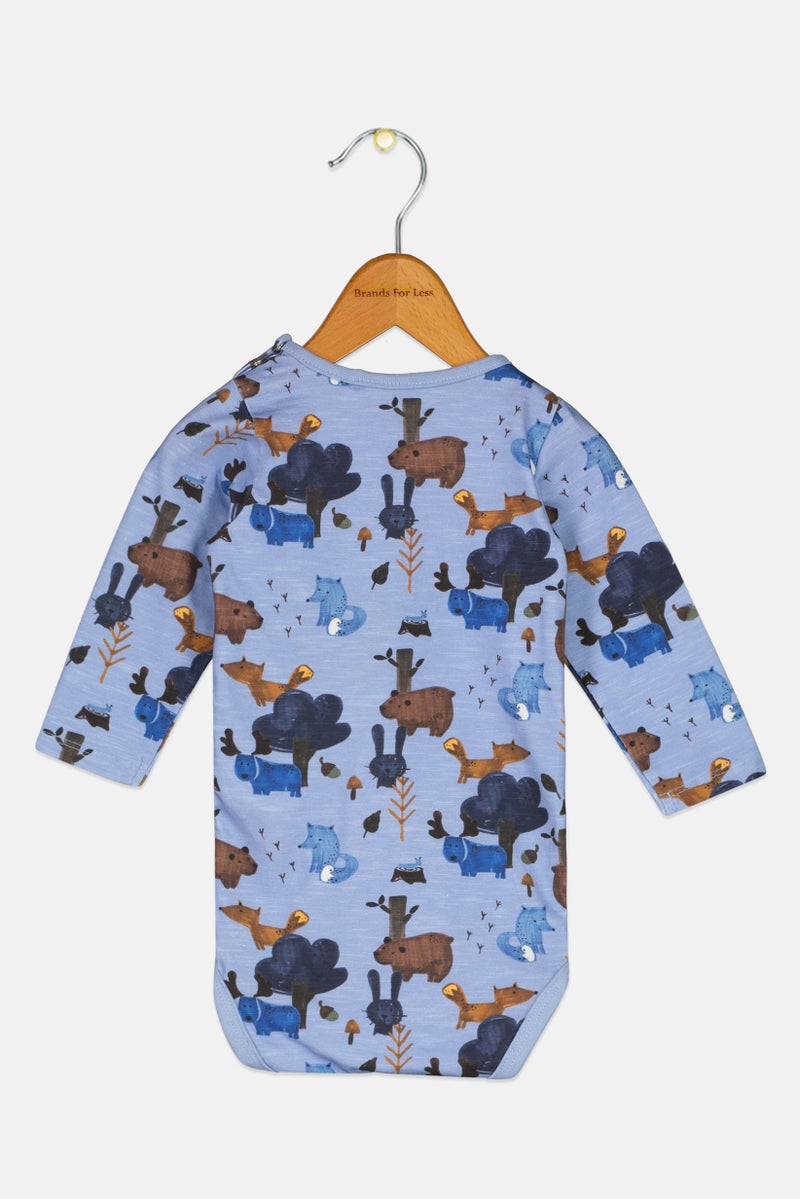 NAME IT Toddlers Boy Graphic Print Long Sleeve Bodysuit, Multicolor - Image 2