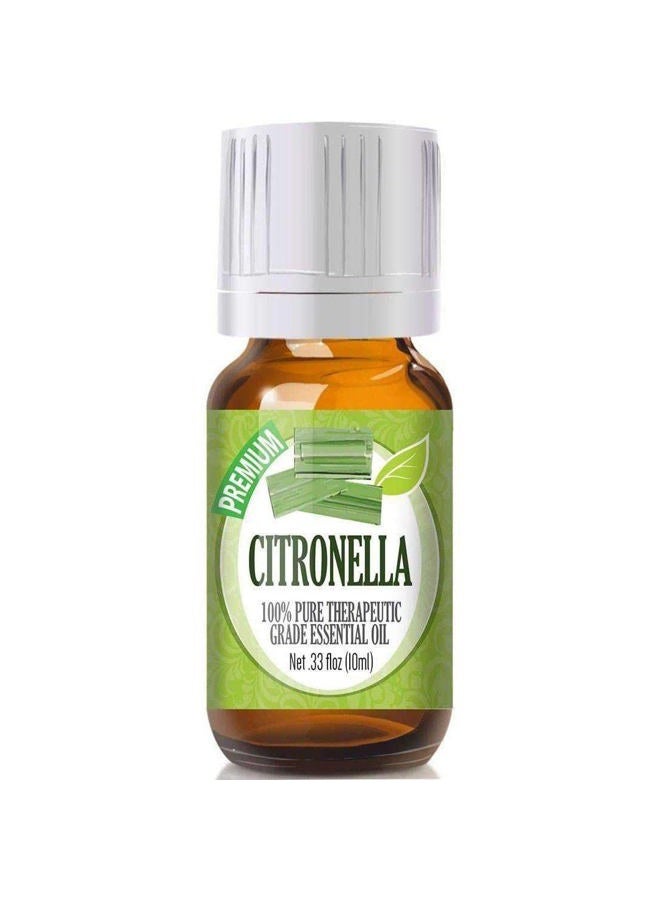 Healing Solutions 10ml Citronella Essential Oil, Pure Citronella Essential for Diffuser, Aromatherapy, Hair Care, Candle Making & Skin Care - 0.33 Fluid Ounces  - Image 1