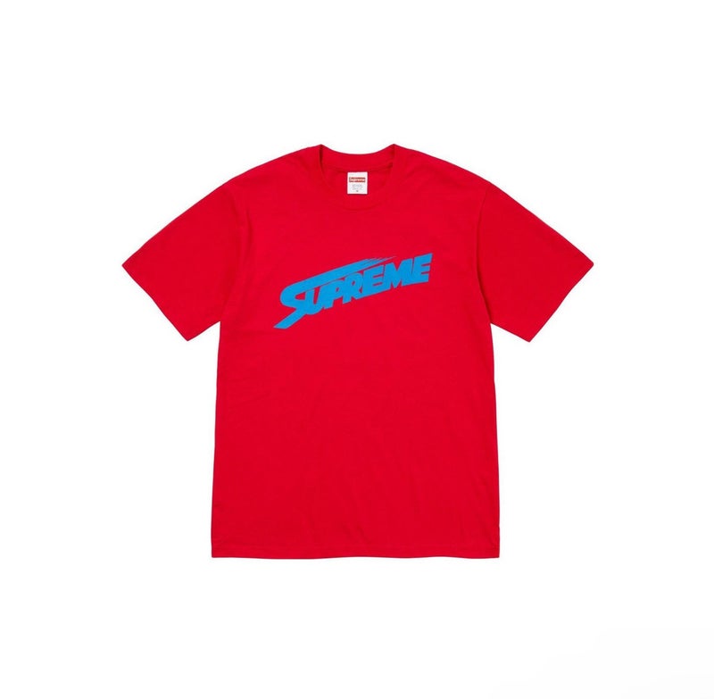SUPREME 26FW New Trendy SUP American Retro Letter Print All-Match Short Sleeve T-Shirt - Image 1
