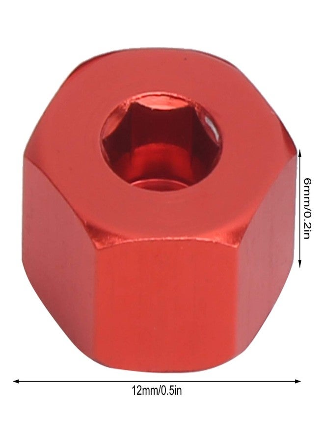 Dilwe RC Hex Combiner, Wheel Hub Hex Adapter 5mm to 12mm Combiner Available for WPL D12 1/10 RC Model Trucks(Red) - Image 3