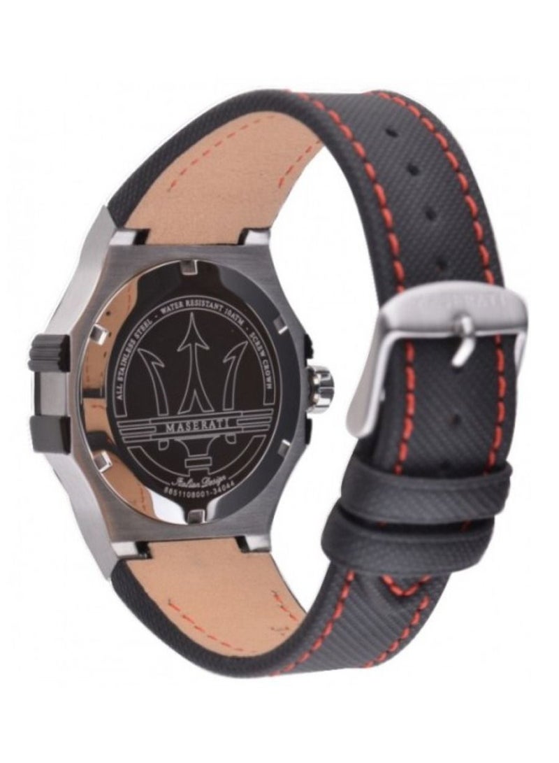 Maserati ساعة يد رجالية بوتينزا أنالوج كوارتز جلد أسود R8851108001 - Image 4