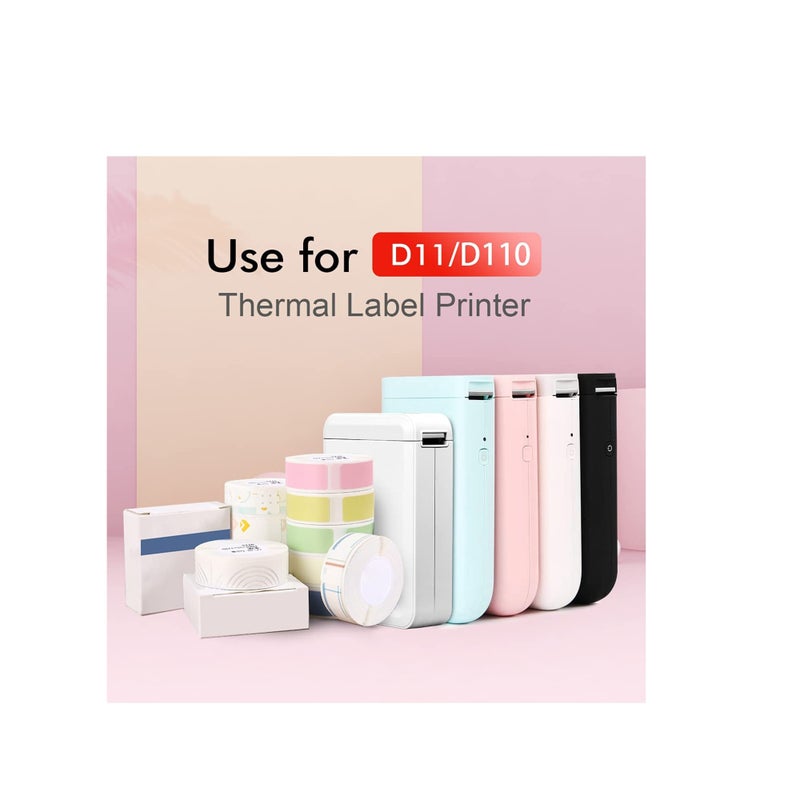 Zikra Labels Maker Tape, Waterproof Anti-Oil Scratch-Resistant Sticker, Compatible for D11 D110 D101 Printer Labels Stickers, Name Tag for Spice Jars Bottle - Image 4