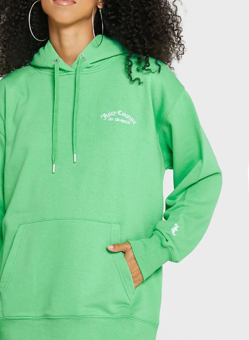Juicy Couture Logo Pocket Detail Hoodie